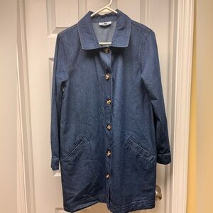 Serengeti Vintage Denim Button-Front Jacket/Dress | Size Small